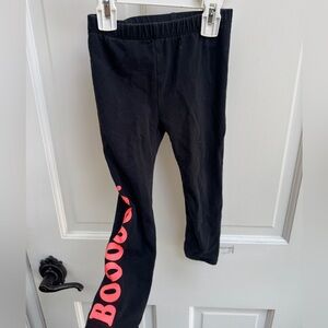 GAP 3T Girls Black and Orange Boo Halloween Stretchy Leggings Pants